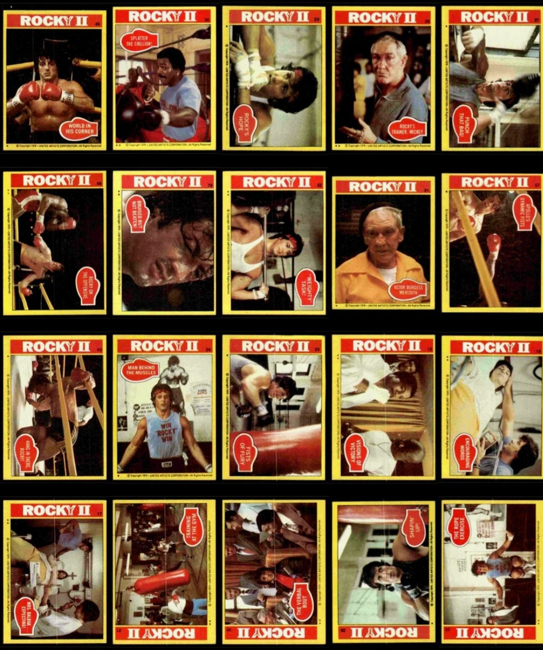 Rocky II 1979 unopened wax pack Topps cards