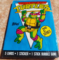 Teenage Mutant Ninja Turtles 2nd series genuine sealed unopened wax pack cards with gum from Topps, 1989. 